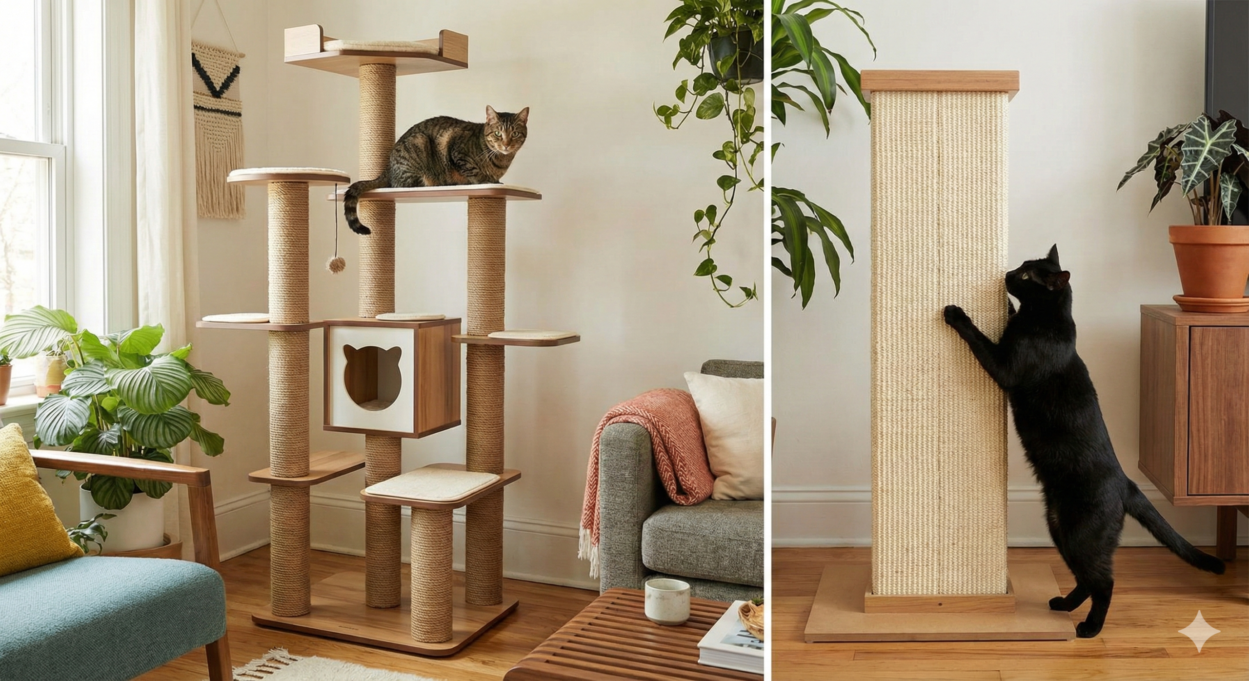 Cat Tree vs. Cat Scratching Post: Which Is Better for Indoor Cats?