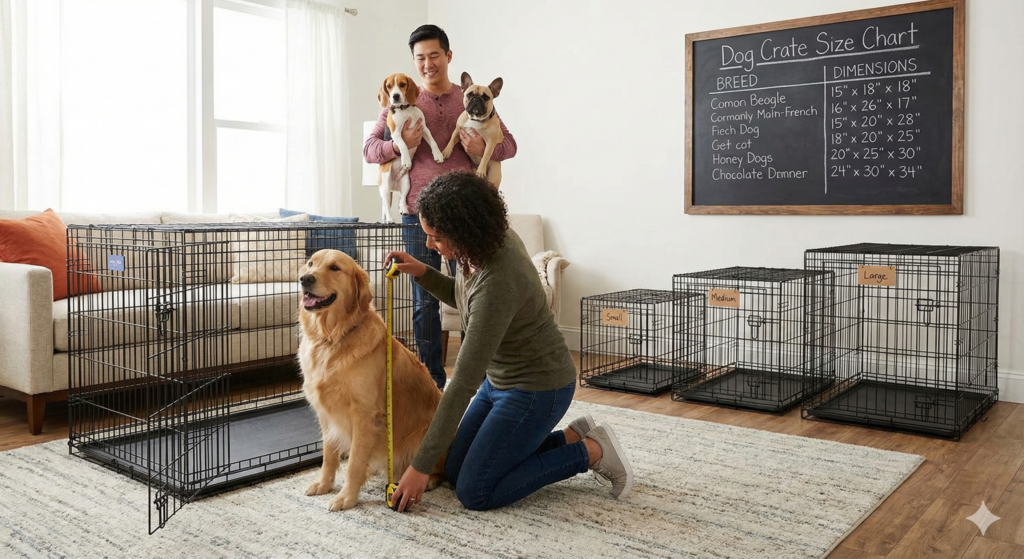 Dog Crate Size Chart: How to Choose the Right Crate Size (With Measurements)