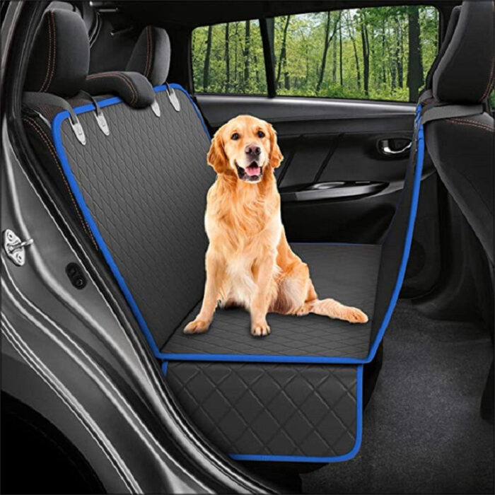 f1213750-b505-4d67-9968-edc0b23ce376-1.jpg Dog Car Seat Cover View Mesh Pet Carrier Hammock Safety Protector Car Rear Back Seat Mat With Zipper And Pocket For Travel